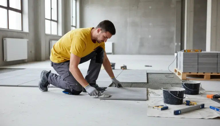 Concrete tile installation in Dublin, OH 