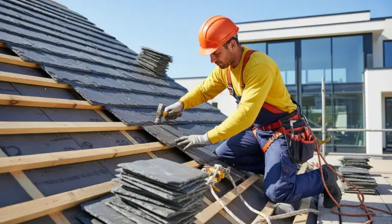 Slate roofing installation in Dublin, OH 